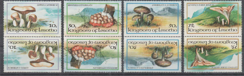 LESOTHO 1983 Fungi UMM SG 532-5 TETE BECHE PAIRS