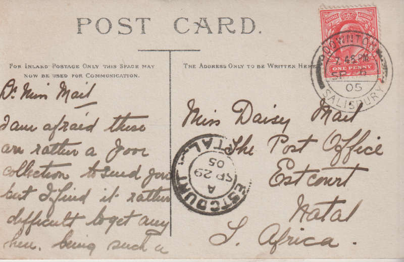USED POST CARD 1905