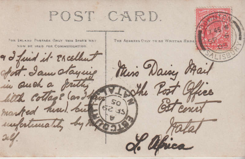 USED POST CARD 1905