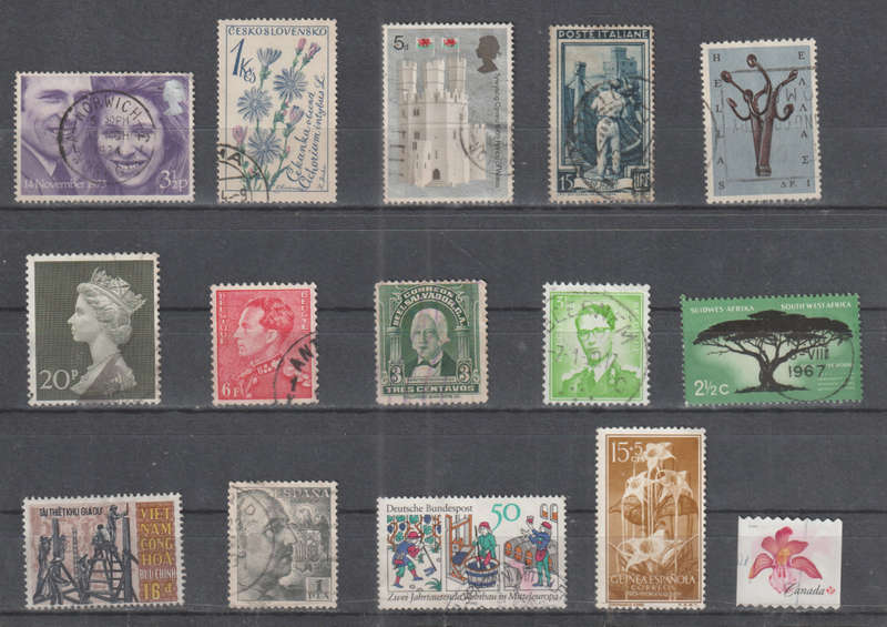 WORLD SELECTION BID PER STAMP TO TAKE ALL CARD EXCLUDED