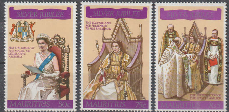 MAURITIUS 1977 The 25th Anniversary of the Coronation of Queen Elizabeth II UMM SG 516-8