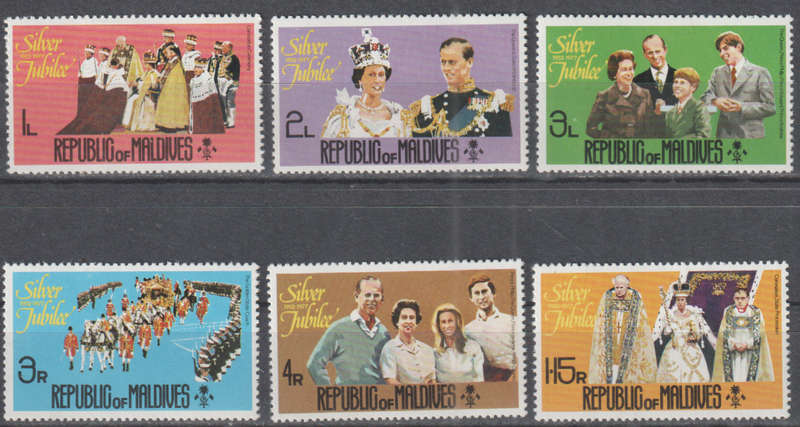 MALDIVE ISLANDS 1977 The 25th Anniversary of the Coronation of Queen Elizabeth II UMM SG 673-8