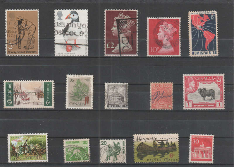 WORLD SELECTION BID PER STAMP TO TAKE ALL CARD EXCLUDED