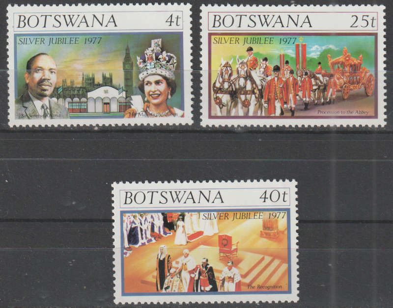 Botswana - 1977 Silver Jubilee Set MNH SG 391-393