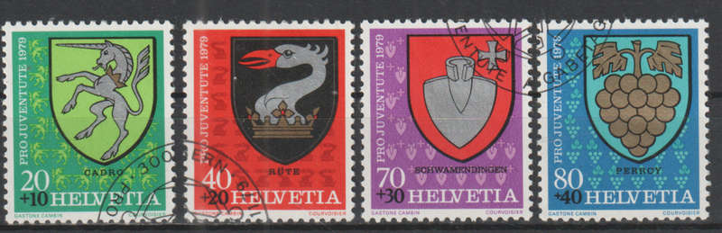 SWITZERLAND 1979 Pro Juventute - Municipal Coat of Arms ULH SG J266-9