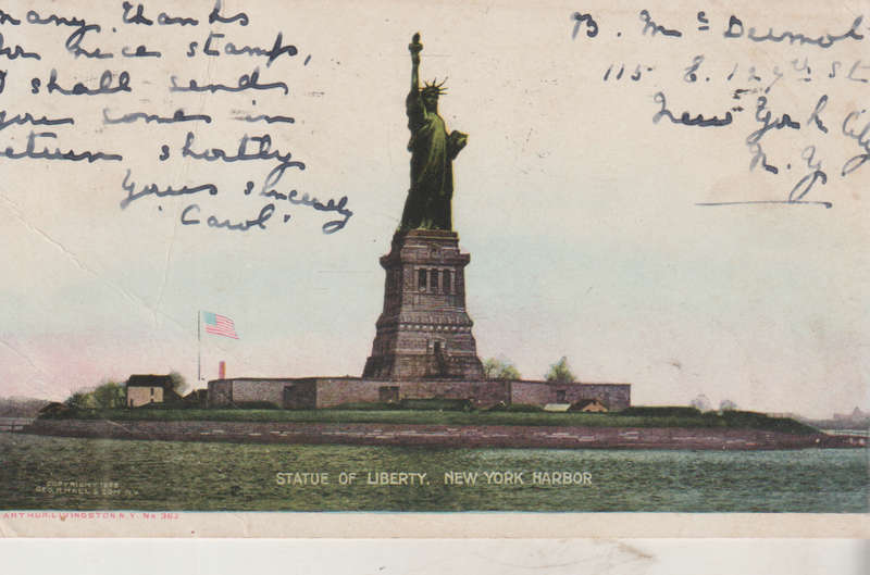 USED POST CARD WITH POSTAL HISTORY USA 1904