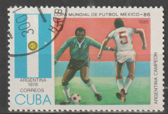 CUBA 1985 Football World Cup - Mexico 1986 CTO SG 3071