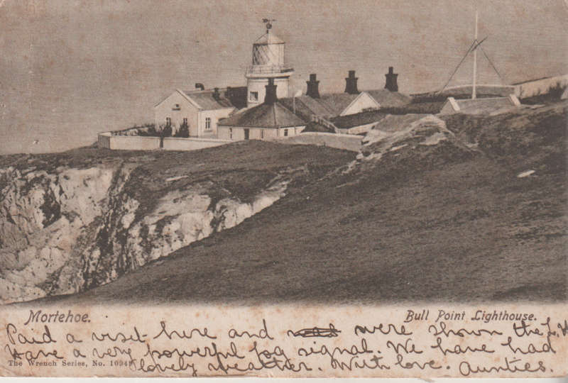 USED POST CARD MORTEHOE 1904