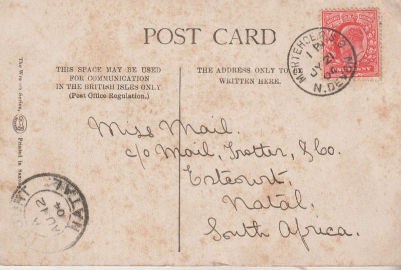 USED POST CARD MORTEHOE 1904