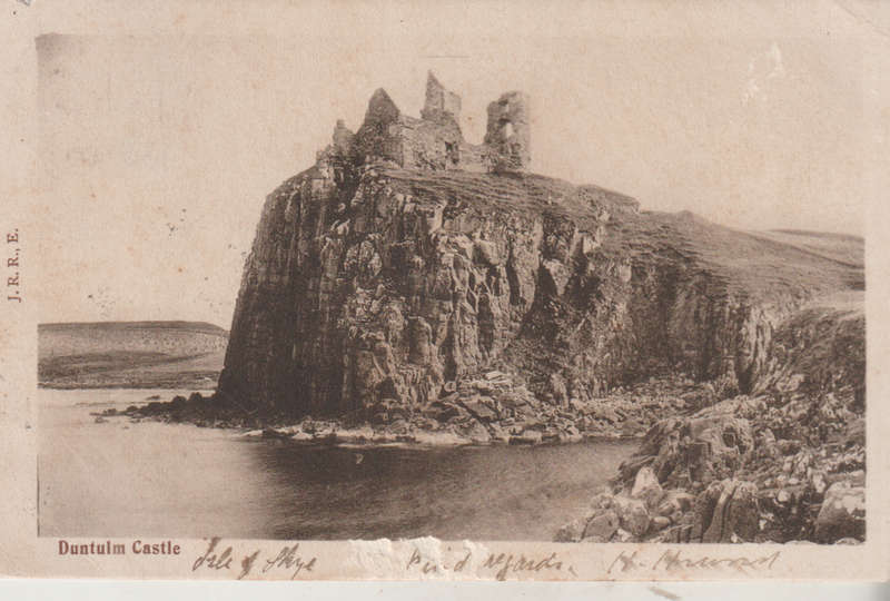USED POST CARD DUNTUIM CASTLE 1905