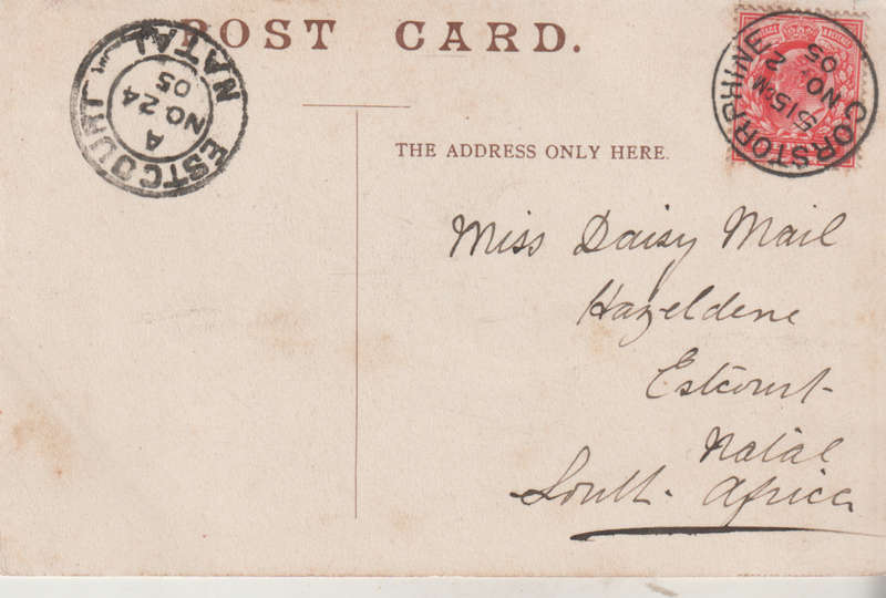 USED POST CARD DUNTUIM CASTLE 1905