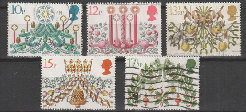 GB 1980 Christmas Stamps UNH SG 1138-42