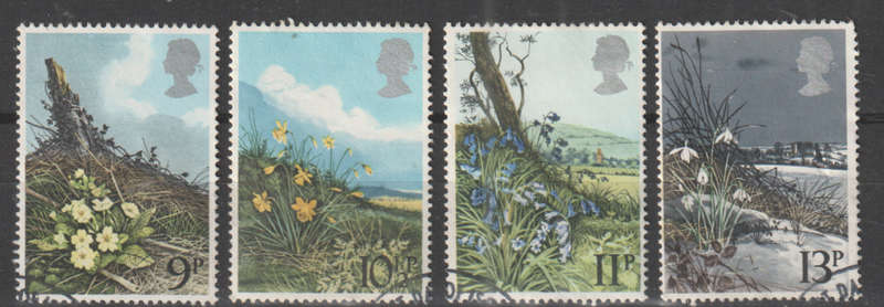 GB 1979 British Wild Flowers UNH SG 1079-82