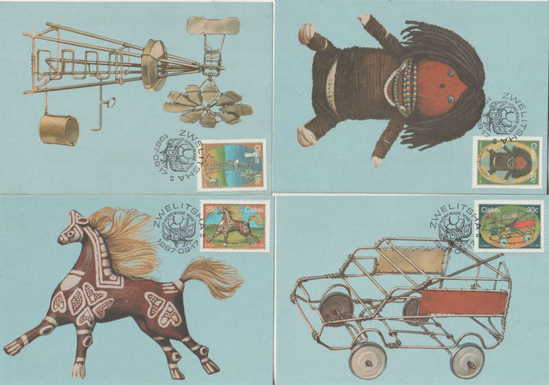CISKEI  1987 Children`s Toys MAXI CARD/ POST CARD SET