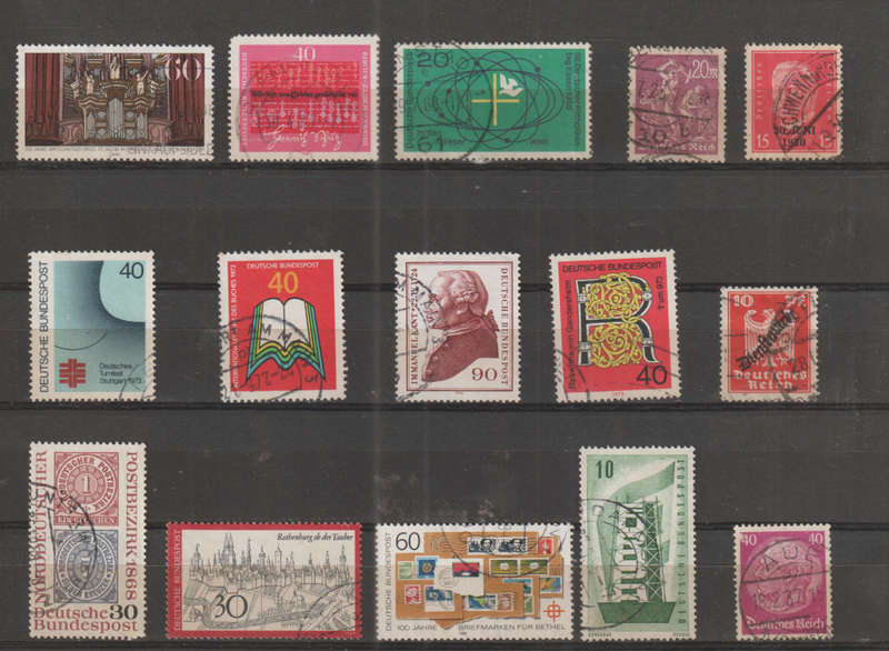 GERMANY SELECTION BID PER STAMP TO TAKE ALL CARD EXCLUDED