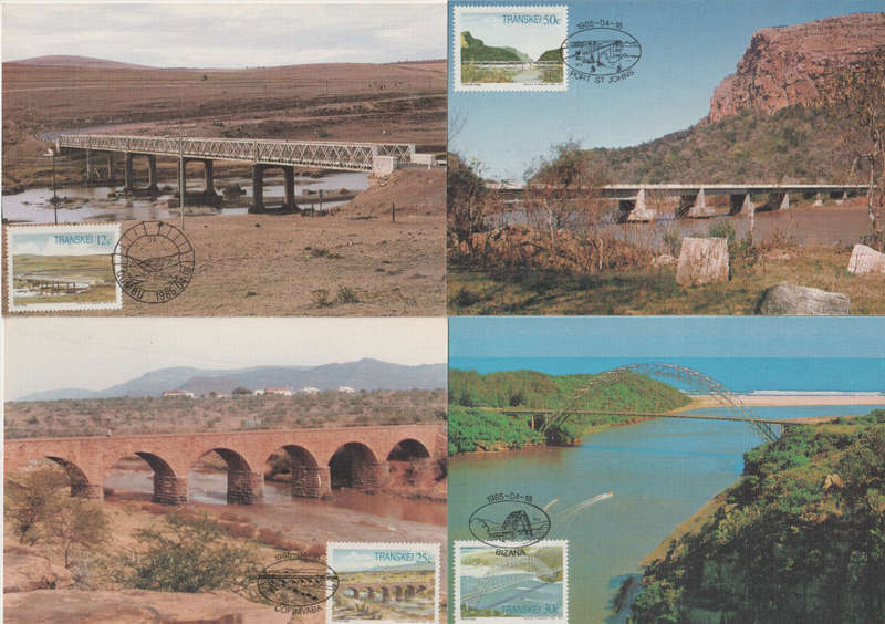 TRANSKEI 1985 Bridges MAXI CARD / POST CARD SET