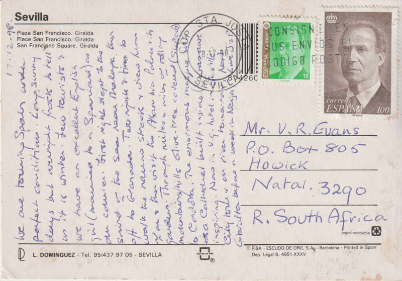 USED POST CARD WITH POSTAL HISTORY