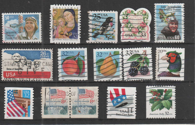USA SELECTION BID PER STAMP TO TAKE ALL CARD EXCLUDED