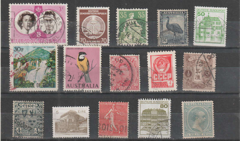 WORLD SELECTION BID PER STAMP TO TAKE ALL CARD EXCLUDED