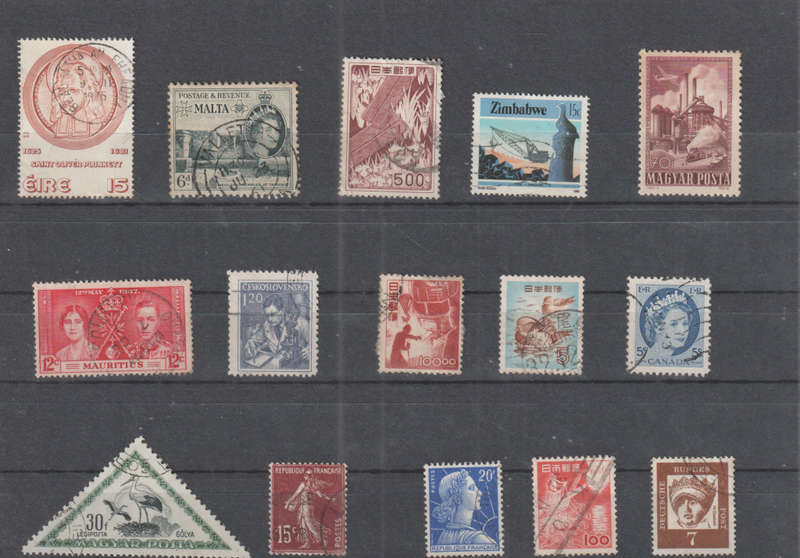 WORLD SELECTION BID PER STAMP TO TAKE ALL CARD EXCLUDED