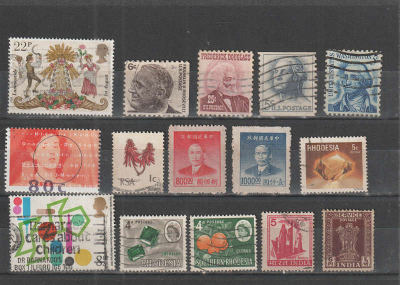 WORLD SELECTION BID PER STAMP TO TAKE ALL CARD EXCLUDED