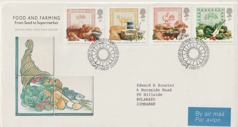 GB FDC 1989 Food and Farming Year