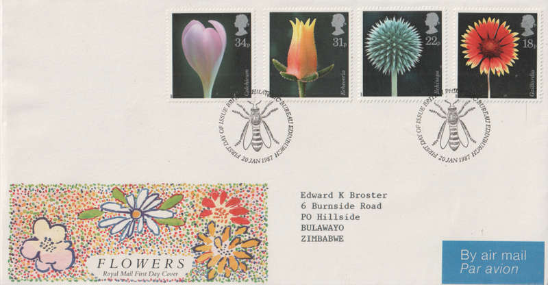 GB FDC 1987 Flowers