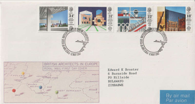 GB FDC 1987 EUROPA Stamps - Modern Architecture