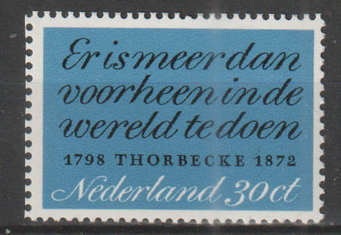 NETHERLANDS freestar 1972 The 100th Anniversary of the Death of J. R. Thorbeche UMM  SG 1150