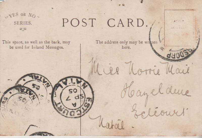 USED POST CARD 1905