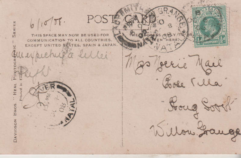 USED POST CARD 1908