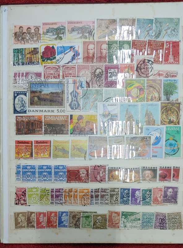USED A4 STOCKBOOK FULL OF MIXED WORLDS STAMPS 12/24 PAGES