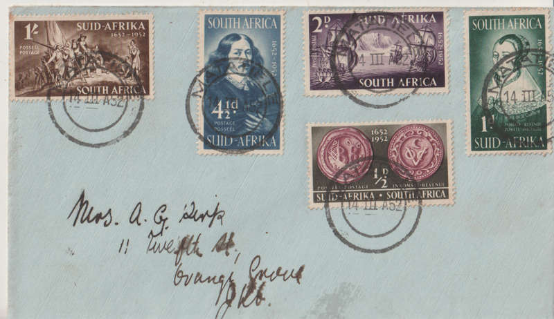 1952-Union of South Africa-Tercentenary of landing of Van Riebeeck