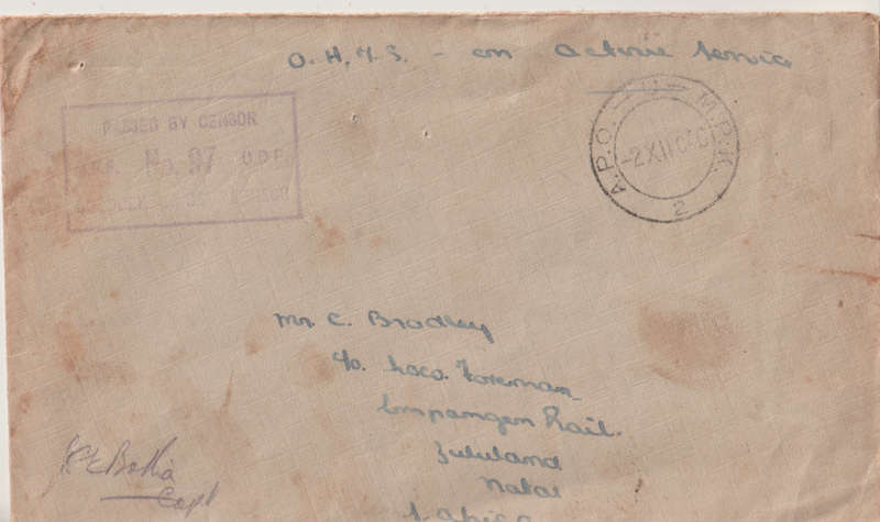PASSED BY CENSOR NO 97 UDF 1940