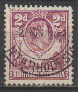 NORTHERN RHODESIA   1938 King George VI  SACC 33 ULH