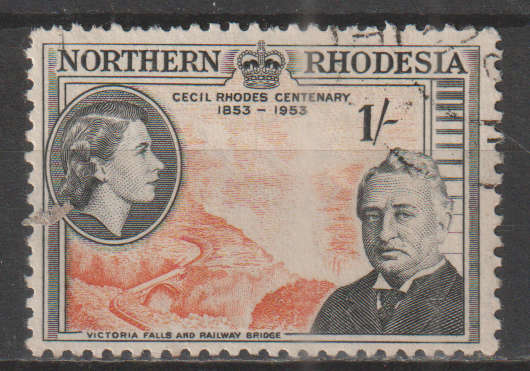 NORTHERN RHODESIA  1953 The 100th Anniversary of the Birth of Cecil Rhodes, 1853-1902 ULH SACC 58