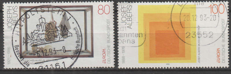 GERMANY 1993 EUROPA Stamps - Contemporary Art UNH SG 2518/9