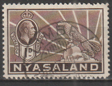 NYASALAND 1934 -1935 Leopard UNH SG 115