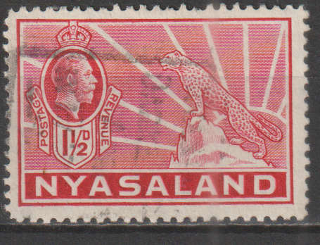 NYASALAND 1934 -1935 Leopard UNH SG 116