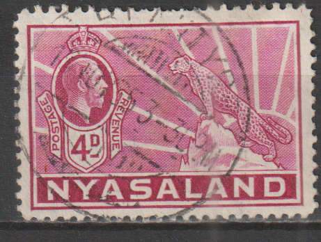 NYASALAND 1934 -1935 Leopard UNH SG 119