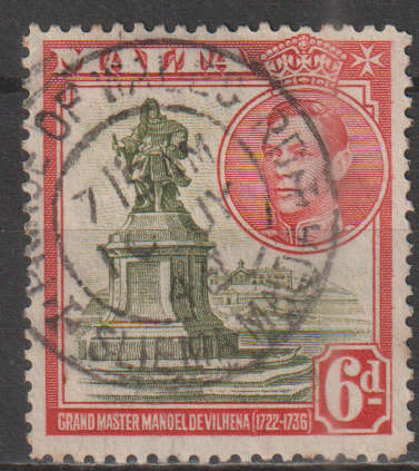 MALTA 1938 King George VI and Local Motifs ULH SG 225