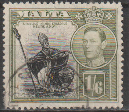 MALTA 1938 King George VI and Local Motifs ULH SG 227