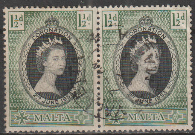 MALTA 1953 The Coronation of Elizabeth II ULH SG 247