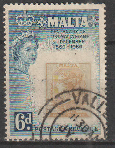 MALTA 1960 The 100th Anniversary of the First Malta Stamp ULH SG 303