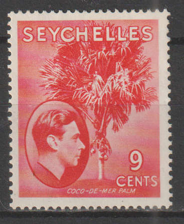 SEYCHELLES  1938 -1949 Local Motives - Double Coconut Palm MM SG 138