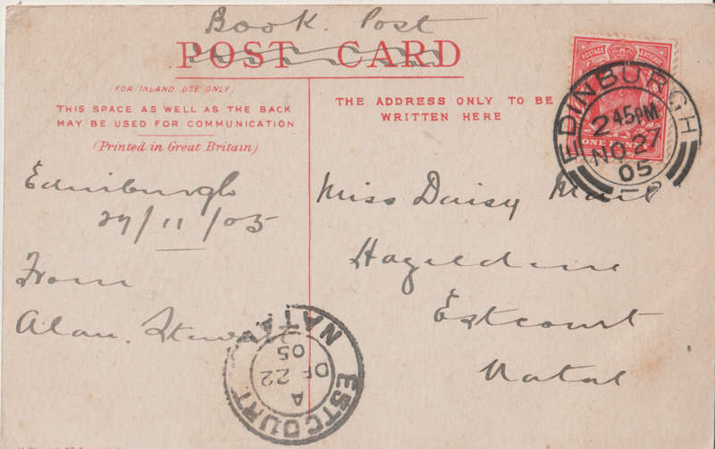USED POST CARD 1905