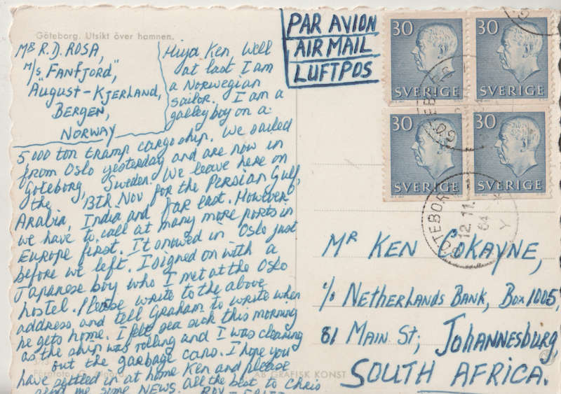 USED POST CARD SWEDAN