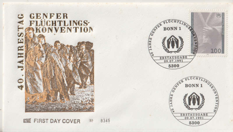 GERMANY 1991 The 40th Anniversary of the Refugee Convention in Geneva FDC SG 2405