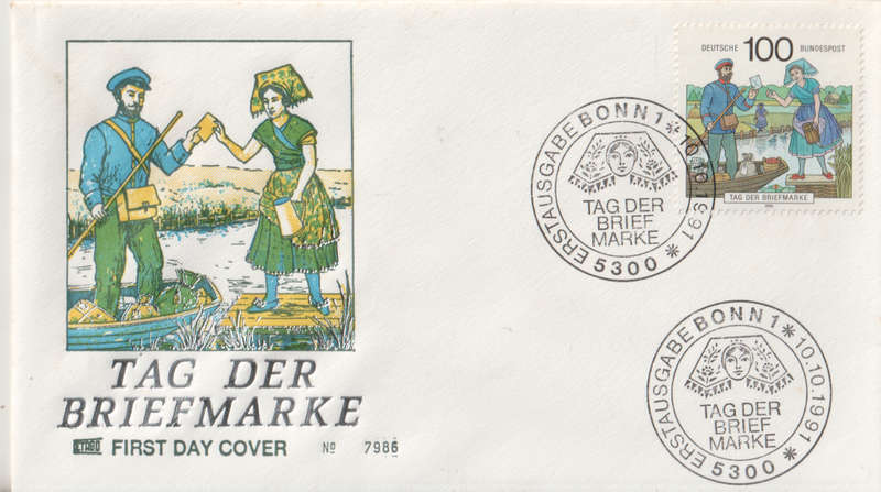 GERMANY 1991 The Day of Stamps FDC SG 2421