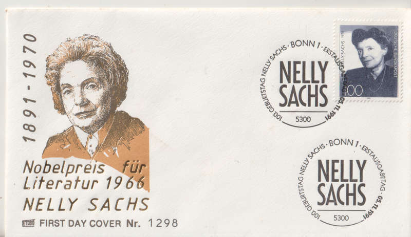 GERMANY 1991 The 100th Anniversary of the Birth of Nelly Sachs, Writer FDC SG 2432